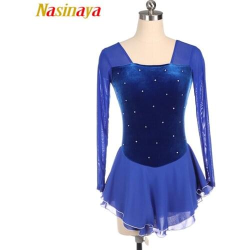 Nasinaya Figure Skating Dress Customized Competition Ice Skating Skirt for Girl Women Kids Patinaje Gymnastics Performance 313