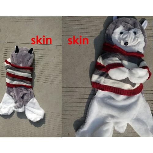 120cm Husky dog skin plush toys, teddy bears hull. Large animal coat factory wholesale