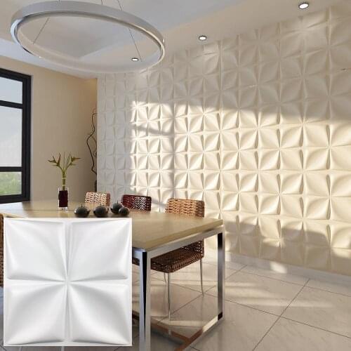 30x30cm Geometric Diamond Carved Tile Panel Plaster Wallpaper 3D Wall Stickers Living Room Mural Waterproof Home Decor Panels