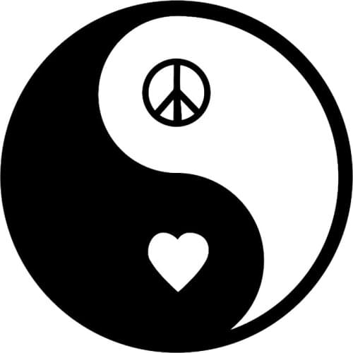 S51975 Various Sizes/Colors Car Stickers Vinyl Decal Yin Yang, Love Motorcycle Decorative Accessories