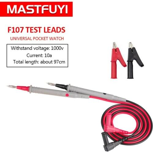 Mastfuyi 10A 1000V Probe Test Leads Pin for Digital Multimeter Needle Tip Multi Meter Tester Lead Probe Wire Pen Cable