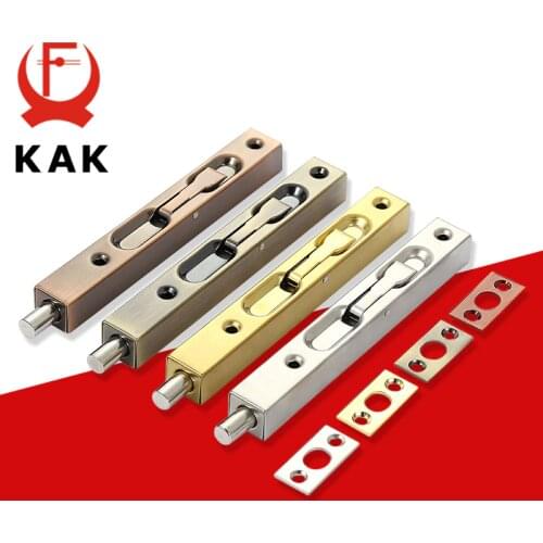 KAK Stainless Steel Hidden Door Bolt Security Guard Door Latch 4/6/8/10 inch Sliding Door Lock Bathroom Bolt Dust Proof Hardware