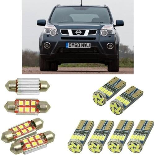 Interior led Car lights For Nissan x trail t31 bulbs for cars License Plate Light 14pc