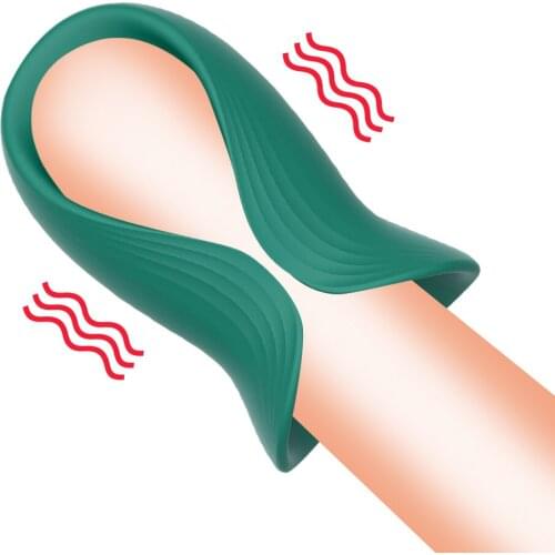 Vibrators For Men Silicone Charging Penis Trainer Male masturbators Delay Ejaculation Glans Vibrator Massager Sex Toys For Men