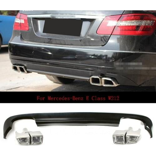 W212 Bumper Lip Diffuser for Mercedes Benz E-Class E63 W212 Standard 2010-2013 Non for AMG Rear Lip Exhaust Car Accessories