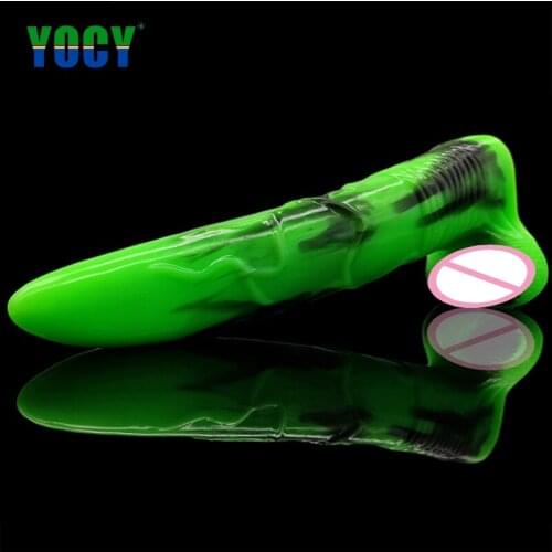 YOCY Colorful Dildo Huge Animal Penis Deer Fake Drodong Butt Plug Sex Toys For Women Lesbian Anal Toy Sex Shop 23.5cm Insertable