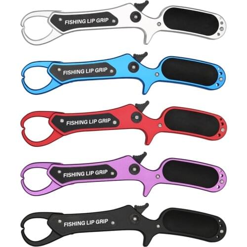 TUNALA Fish Lip Grip Gripper Grabber Controller with Anti-Lost Rope Portable Aluminium Saltwater Fishing Equipment Tackle Tools