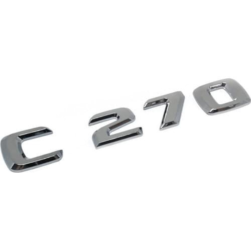 Kyburg C270 Chrome Car Trunk Letters Badge Emblem for Mercedes w203 C Class 2000-2007
