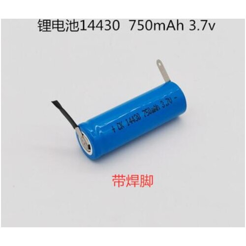 10PCS Brand new heterosexual lithium battery 14430 with solder feet 3.7V750MAH