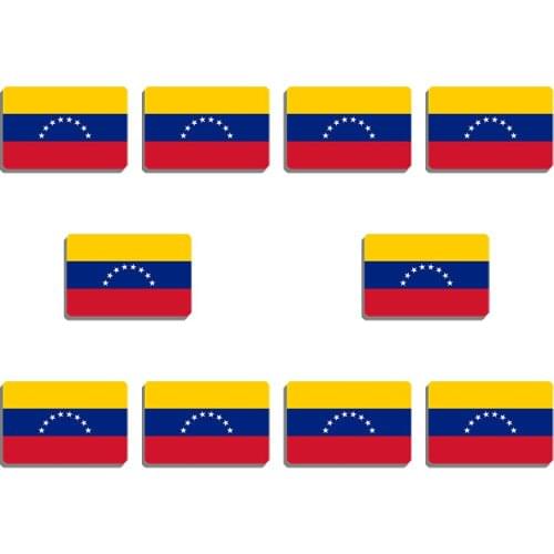 10Pcs Venezuela Flag Brooch For Women Flag Lapel Pin Shirt Bag Accessory Acrylic Badge Patriotic Trinkets