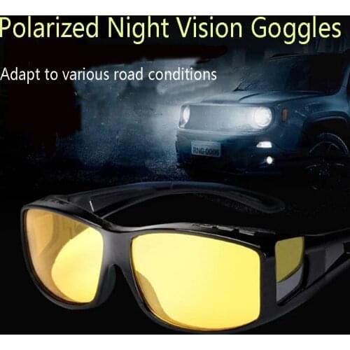 NEW 2PCS Polarized Car Night Vision Goggles Sunglasses Night Driving Glasses Driver Goggles Unisex UV400 Eyewear Auto Accessries