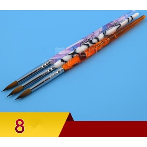 3pcs Dental Lab Porcelain Ceramic Finest Sable Ermine Brush Pen Set Tool Dental Lab Ceramist Brush Pen 6#/8