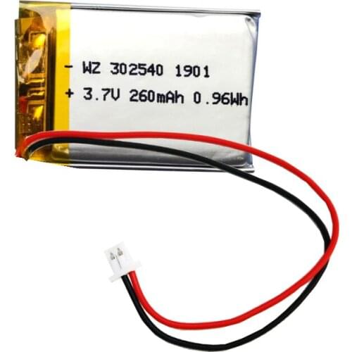 302540-260mah Bluetooth Audio Walkman Clothes Warning Light 3.7V Rechargeable Polymer Lithium Battery