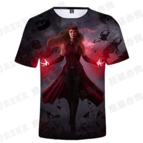 Marvel Wanda Django Maximoff 3D T-shirt Men Women Children Cool Tee Tops Cool Super Hero Printed Boy girl Kids T Shirts