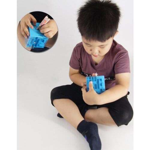 3D Cube Puzzle Maze Money Box Piggy Bank Coin Box Cash Saving Box Piggy Bank Coins Storage Box Fun Brain Storm Game Kid Toy Gift