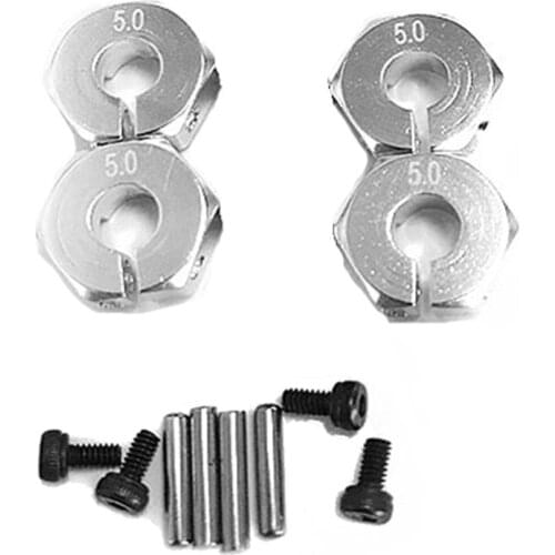 4pcs/lot 5mm Thick 12mm Aluminum Wheel Hex Nut With Pins Drive Hubs 102042 Upgrade Parts For 4WD RC Car Himoto