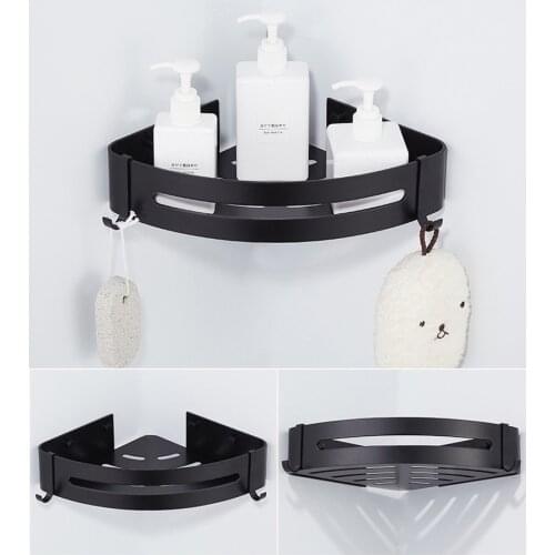 Aluminum Wall Mounted Shower Storage Rack Bathroom Shelf Organizer Toilet Shampoo Towel Shelf Holder Bathroom Corner Shelves