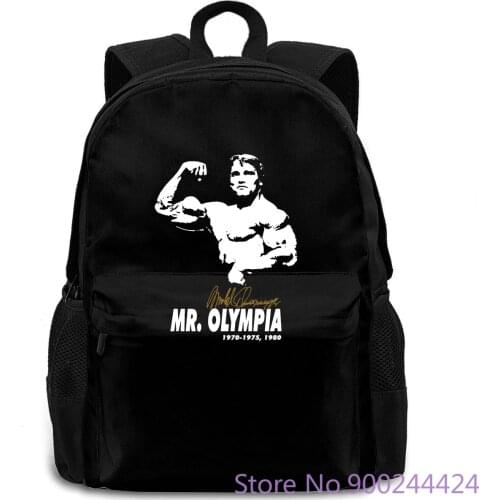 ARNOLD SCHWARZENEGGER X BODY BUILDING GYMER White Style women men backpack laptop travel school adult student