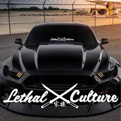 Car Stickers Graphic Automobile Front Windshield Hood Body Window Tail Decals for Japanese Black Samurai Culture
