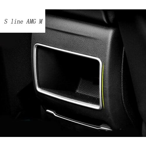 Car styling Rear air conditioning vent decorative frame air outlet trim sticker For Mercedes Benz GLA CLA A B Class C117 X156