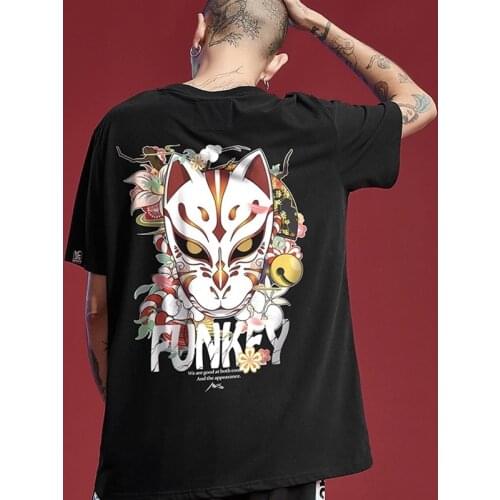 Asian Clothes Harajuku T-Shirt Unisex Hip Hop MenS Tshirt Cool Japanese Top Short Sleeve T Shirt Tops Tees Streetwear FF2691