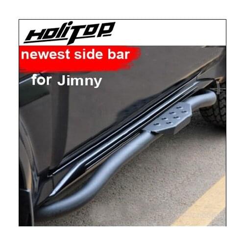 Side step bar foot pedal running board for Suzuki Jimny 2006-2018, upgrade appearance,"newest" model,ISO9001 quality,load 300kg
