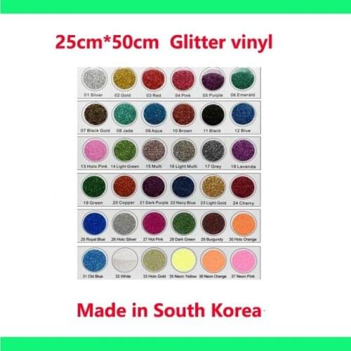 Free Shipping 1 sheet 30cmx50cm (12"x20") Glitter heat transfer vinyl for heat press machine cutting plotter