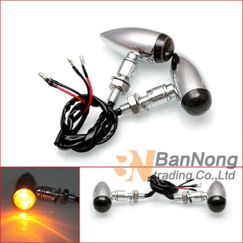 Free shipping Motorcycle Metal Bullet Turn Signal Light Lamp For all Cruiser Harley XL 883 1200 X 48 Honda Magna Shadow Steed