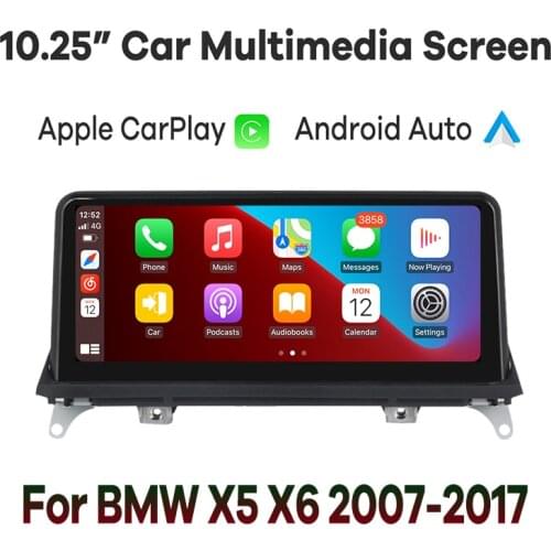 Wrieless Apple CarPlay and Android Auto Car Multimedia Screen For BMW X5 X6 E70 E71 2007-2014 CCC CIC Head Unit GPS IOS IPhone