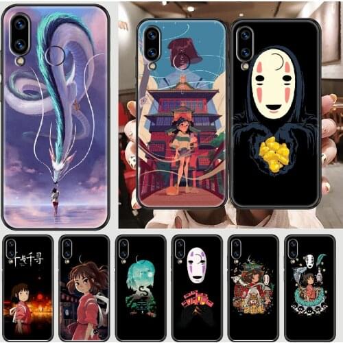 Anime Spirited Away Phone case For Huawei Honor 6 7 8 9 10 10i 20 A C X Lite Pro Play black painting cell cover trend waterproof