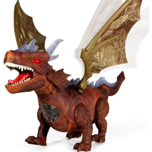 Electric Dinosaur Flying Dragon Lighting Projection Walking Roar Wings Flapping Kids Pet Toys Animal Model Boys Children Gifts
