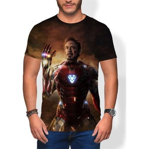 2021 New Fashion Male Tops 3D Print Superhero Iron Man Boys Girls Children T-shirt Summer Short Sleeve Men Tee Shirts