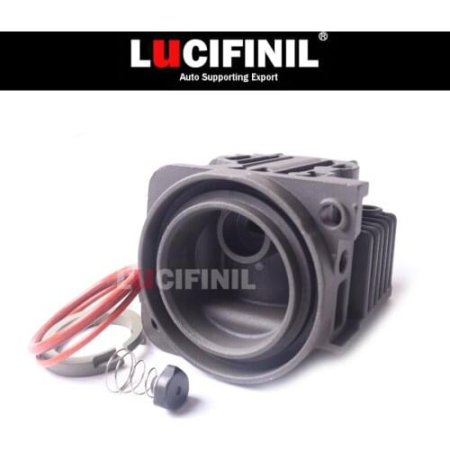 LuCIFINIL Air Suspension Compressor Cylinder Head With Piston Ring Rubber Valve For X5 Bmw E53 Audi A6 Q7 L322 4L0698007A