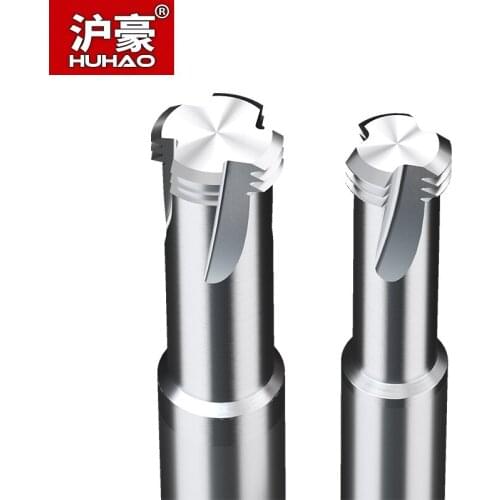 HUHAO For Aluminum CNC Tool 3 Flutes Three Teeth Milling Cutter Small Dia Thread Import Carbide 50-75mm End Mill Router Bits