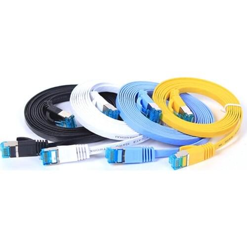 CAT6 Flat Ethernet Cable RJ45 Lan Cable Networking Ethernet Patch Cord for Computer Router Laptop 0.5M/1M/2M/3M/5M/8M Length