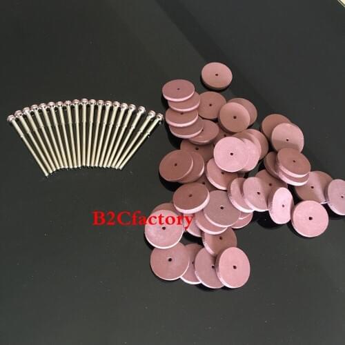 100Pcs Dental Lab Teeth Polishing Wheels 20Pcs Dental Mandrel Shank Rotary Supplies Dental Lab tools