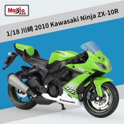 Maisto 1:18 Diecast Ninja ZX-10R Z1000 KLX 250SR Alloy High Simulation Vehicle Metal Motorcycle Road Racing Model