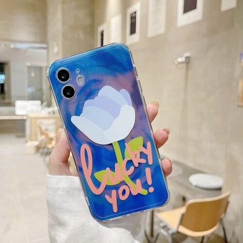 Retro dream rose White flowers art kawaii Phone Case For iPhone 11 12 Pro Max Xs Max XR Xs 7 8 Plus X 7Plus case Cute Soft Cover