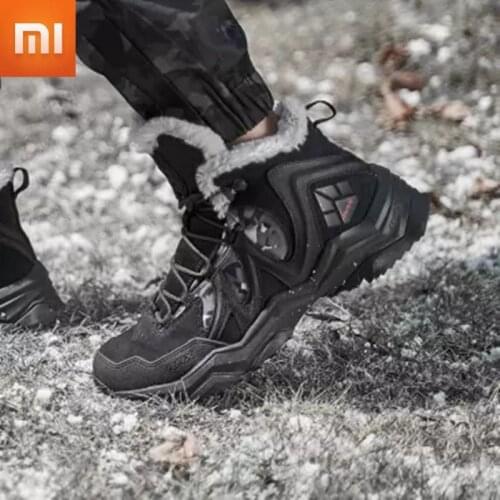 Xiaomi Plus Velvet Warm Snow Boots Non-slip Wear Resistant Winter Shoes Men Boots Breathable Ankle Boots Outdoor Sports Sneakers