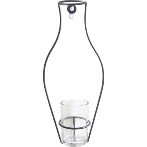 Bottle Wall Vase Shelf Stand Home Decoration Indoor Nordic Style Metal Without Glass Flower Arrangement Wall-mounted Vases