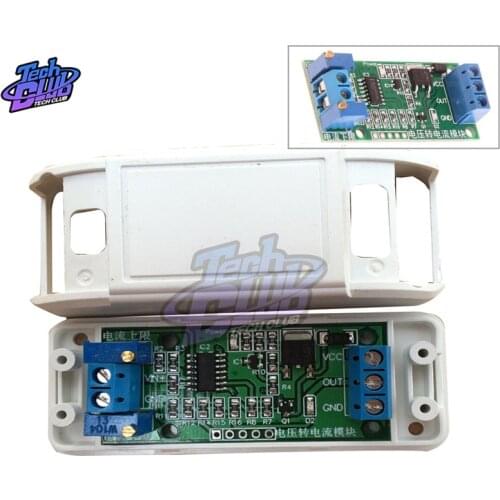 Voltage to Current Signal Converter 0-3.3V 0-5V 0-10V 0-15V 0-24V To 0-20mA/4-20mA Current Transmitter Conversion Module + Shell