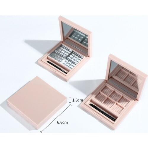 Empty Pallete for Lipstick Empty Powder Makeup Palette Case for Eyeshadow Blusher Lipstick Cosmetic DIY Pallete, 6 Grids Pink