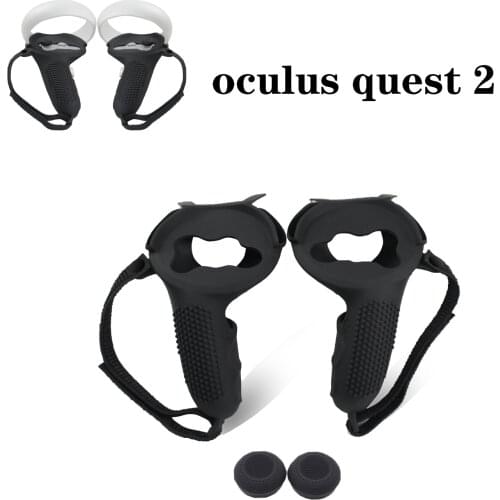 Adjustable. Suitable for Oculus Quest 2 touch controller virtual reality anti-drop hand strap silicone protective cover