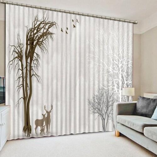 Luxury Blackout 3D Window Curtains For Living Room Bedroom Customized size simple curtains custom curtains