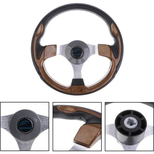 Anti-rust Steering Wheel Aluminum 12.6" 3/4" Marine Yacht Sport Wheel & Hub