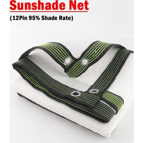 Anti-UV HDPE 12Pin White Sunshade Net Balcony Safety Privacy Nets Garden Succulent Plant Shelter Thicken Courtyard Fence Netting