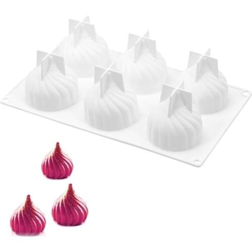 6 Cavity Silicone Chocolate Cake Mold for Pan Baking Decoration Tools for Cakes Non Stick Silicone Moulds For Decoration