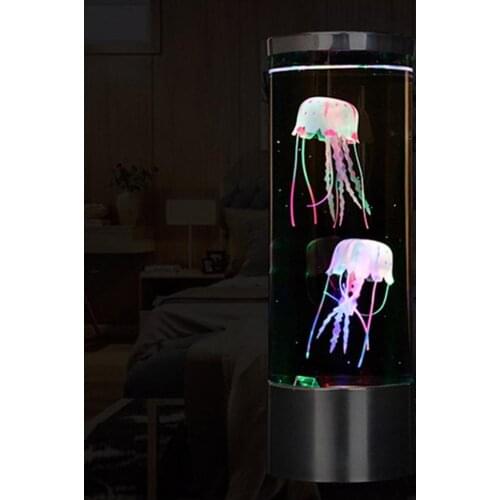 LED Fantasy Jellyfish Lamp Bedside Night Light Aquarium Jellyfish Lamp Table Decoration Lights Bedroom Standing Room Kids Gifts
