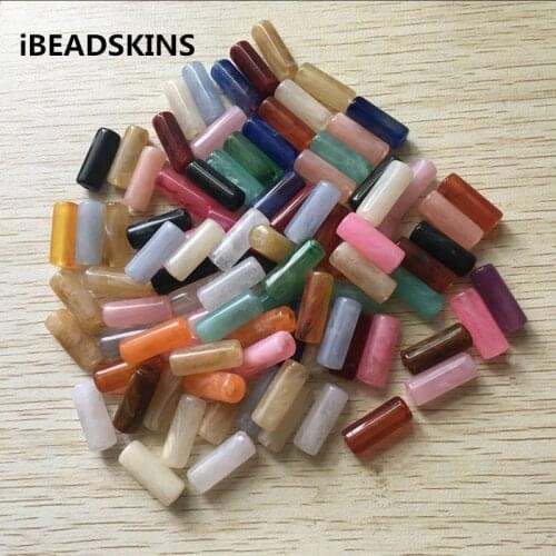 Choose color) 20x8mm 450pcs/lot Acrylic marble effect tubular beads for DIY beads Jewelry necklace making