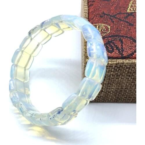 2019 New Natural Stone Bead Bangles Elastic Bracelets Stretchy Color Crystals Amethysts Jaspers Opal For Women Girl Gift